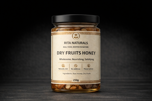 Dry Fruits Honey | Raw Honey with Nuts & Seeds | Rita Naturals.