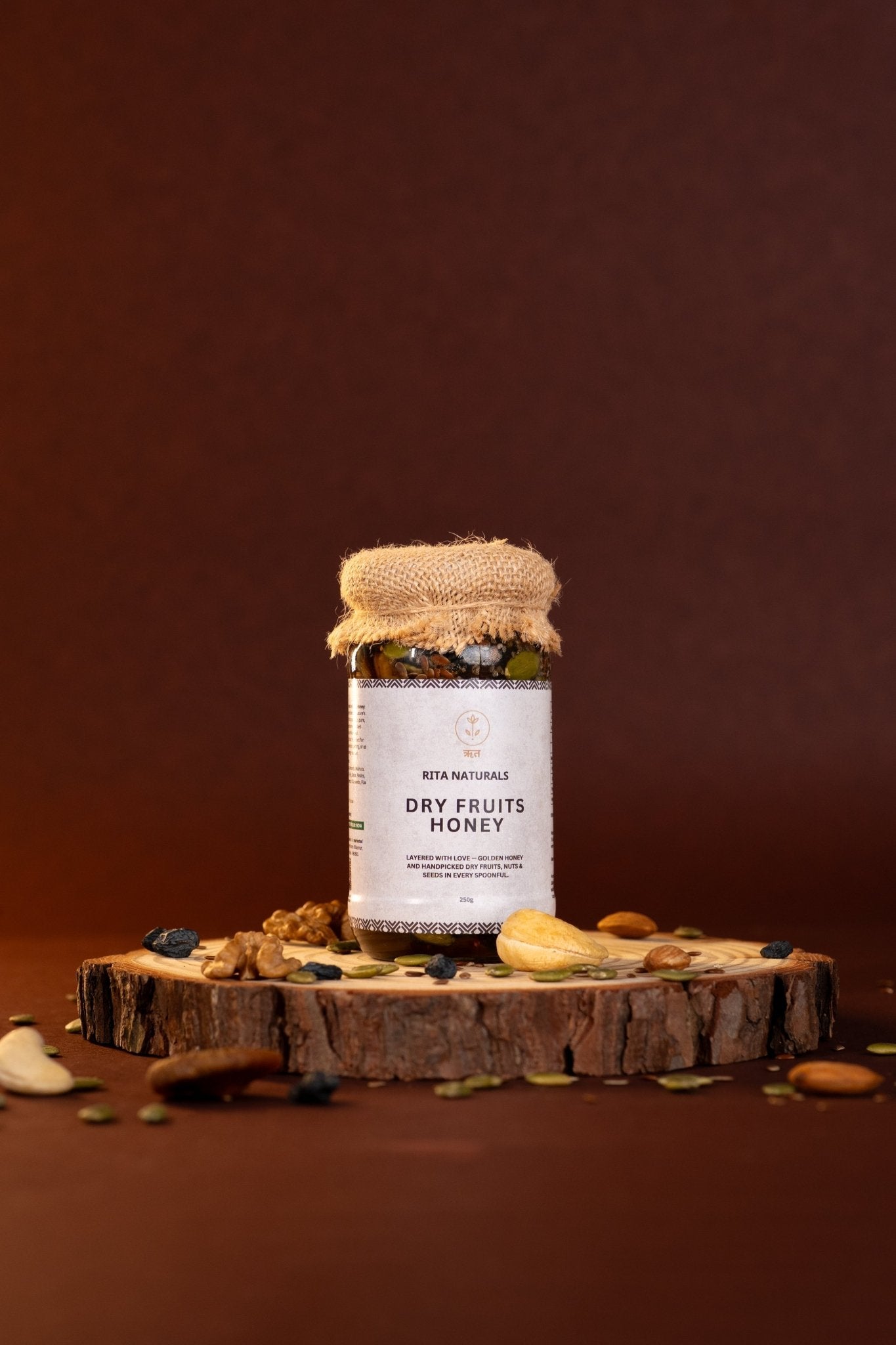 Dry Fruits & Nuts Honey - Raw Honey with Mixed Dry Fruits - Rita Naturals
